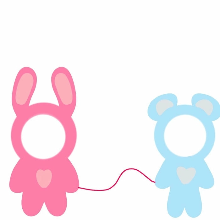 Ảnh ghép mặt 2 người cute siêu dễ thương