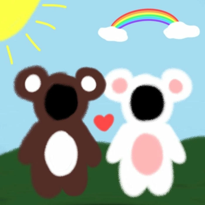 Ảnh ghép mặt con vật cute 2 người tinh nghịch đáng yêu