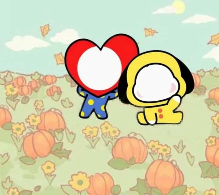 Ảnh ghép mặt cute 2 người cực sáng tạo đáng yêu