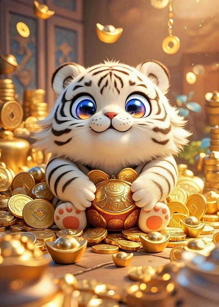 Ảnh hổ cute chibi siêu dễ thương
