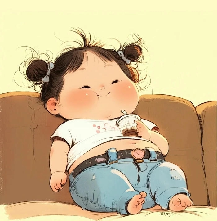 Ảnh hoạt hình mập cute vui nhộn dễ thương