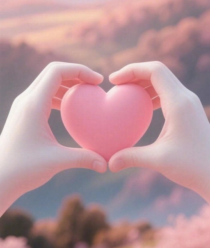 Ảnh nền trái tim cute lãng mạn