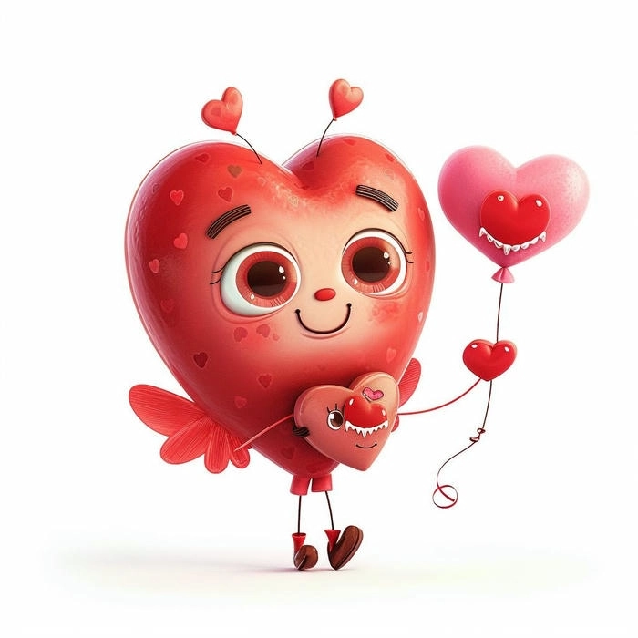 Ảnh nền trái tim cute pastel