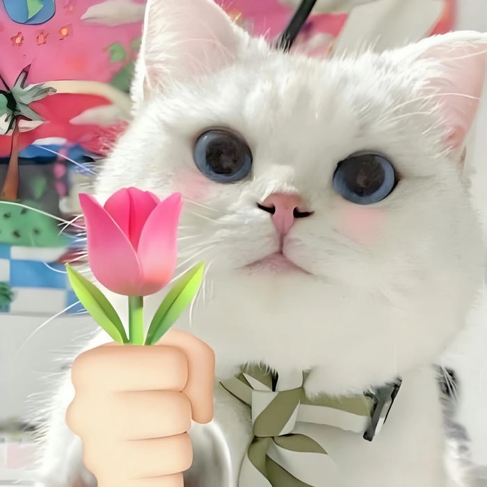 Ảnh tặng hoa cute khiến trái tim tan chảy