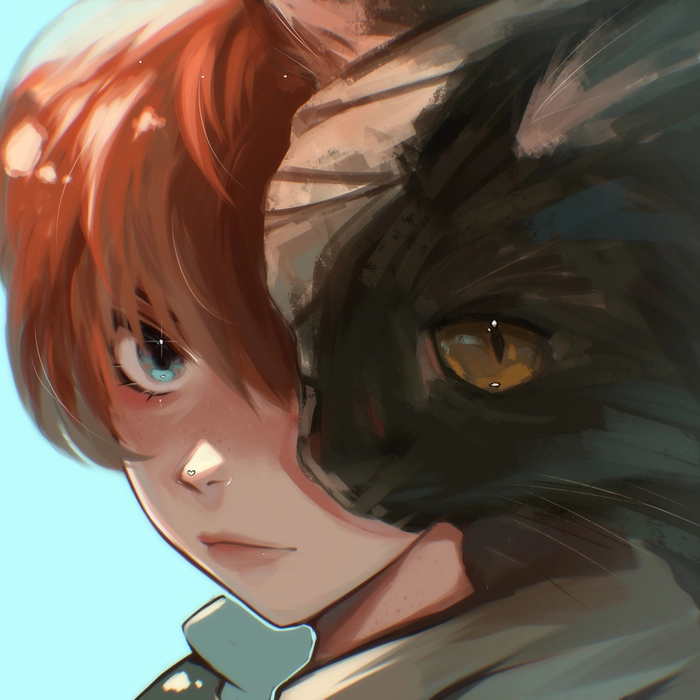 Ảnh trai anime tóc đỏ lạnh lùng