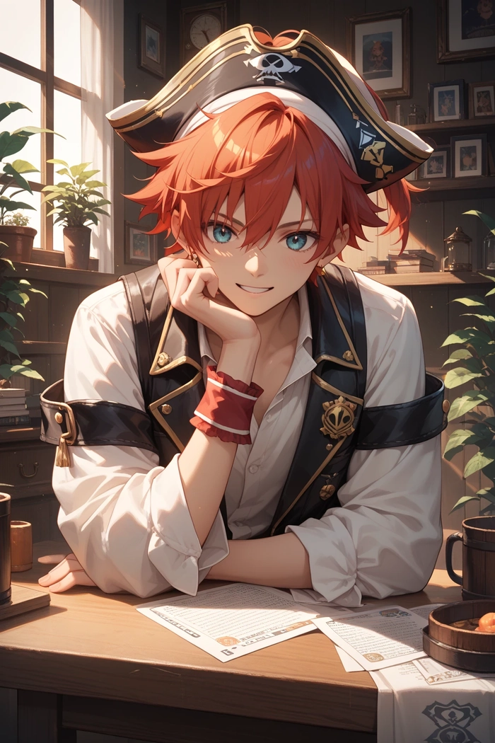 Anime boy tóc cam đáng yêu