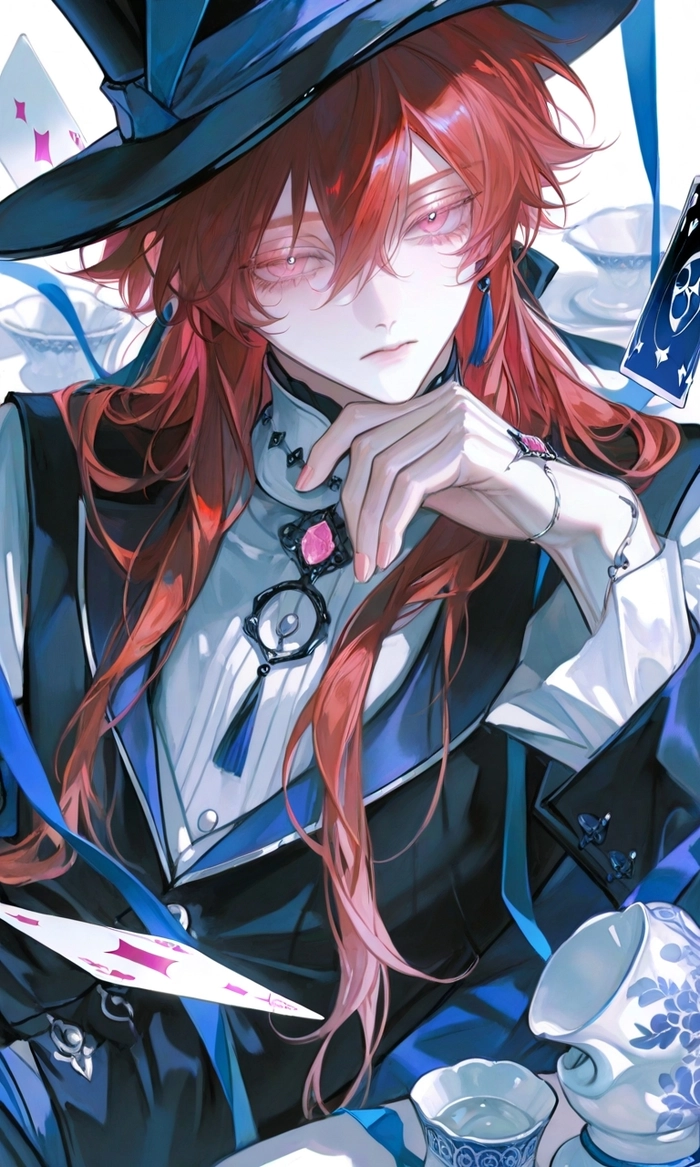 Anime boy tóc đỏ cá tính