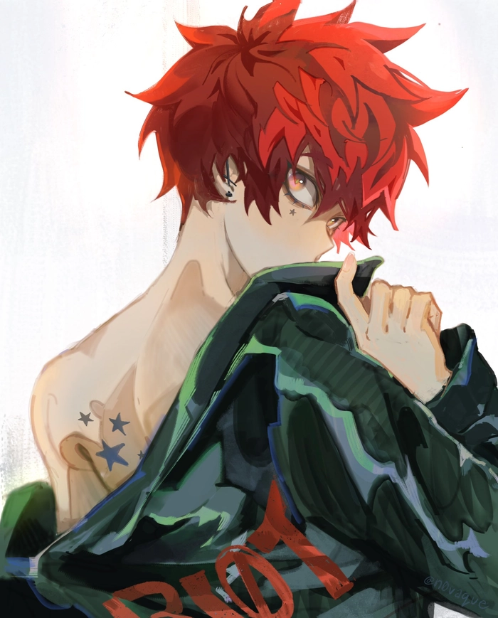 Anime boy tóc đỏ đẹp