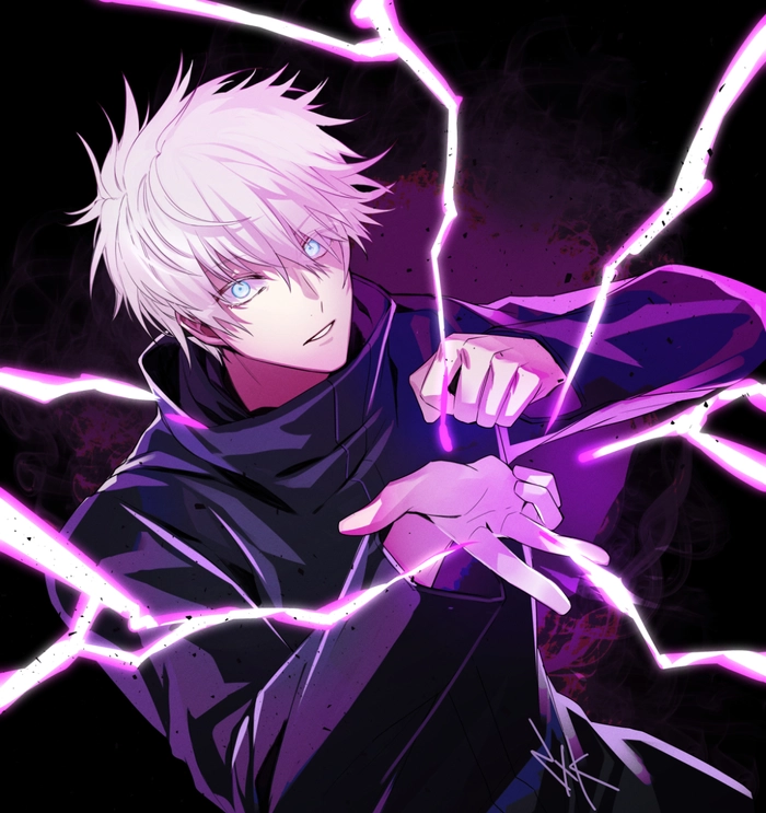 Anime boy tóc tím lạnh lùng
