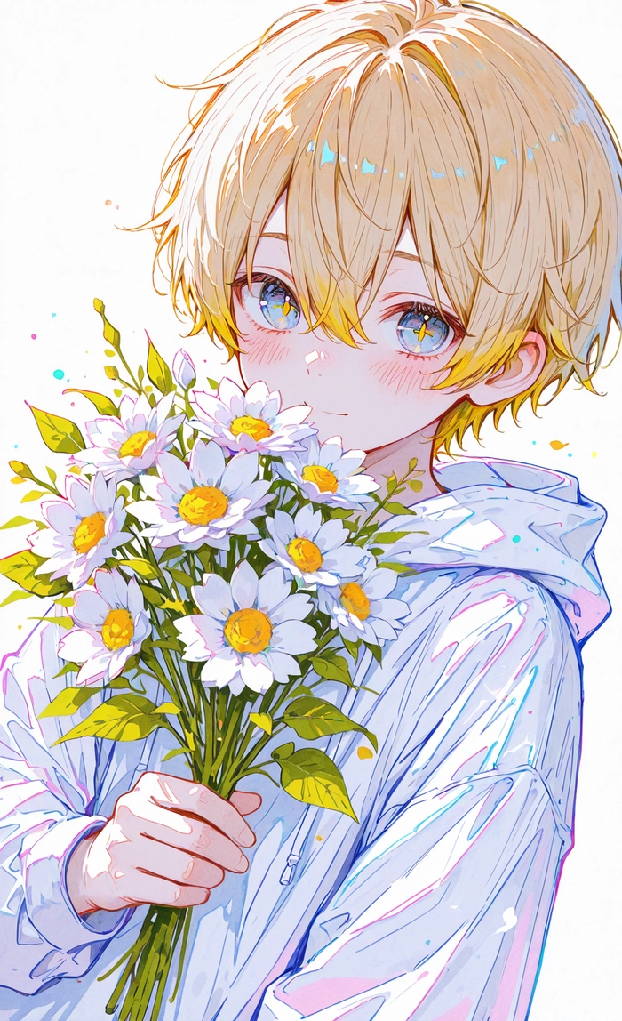 Anime boy tóc vàng đáng yêu