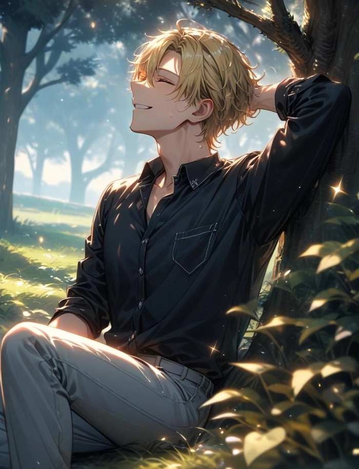 Anime boy tóc vàng ngầu
