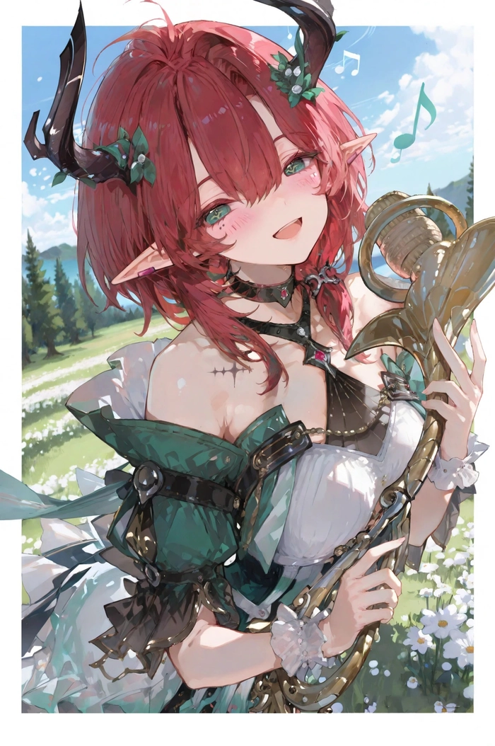 Anime cô gái tóc đỏ xinh xắn ngọt ngào