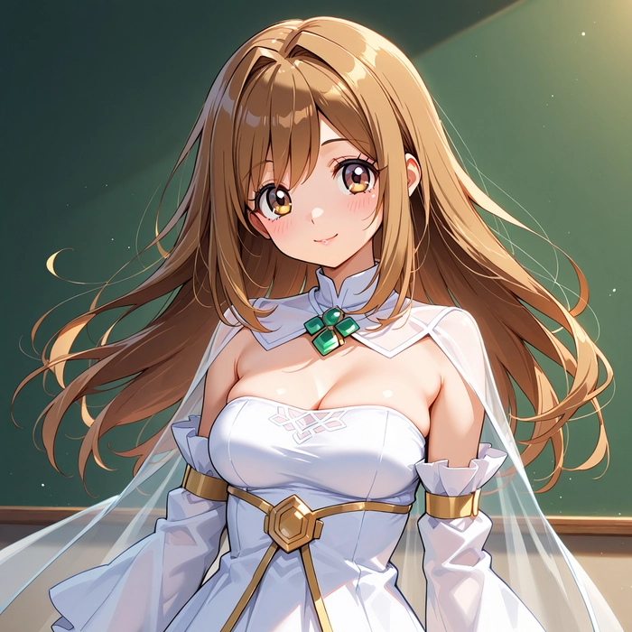 Anime girl tóc nâu lạnh lùng ngầu