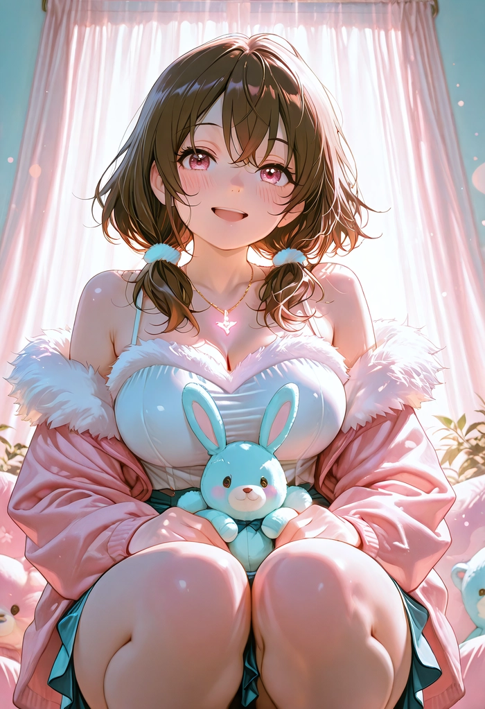 Anime girl tóc nâu ngầu