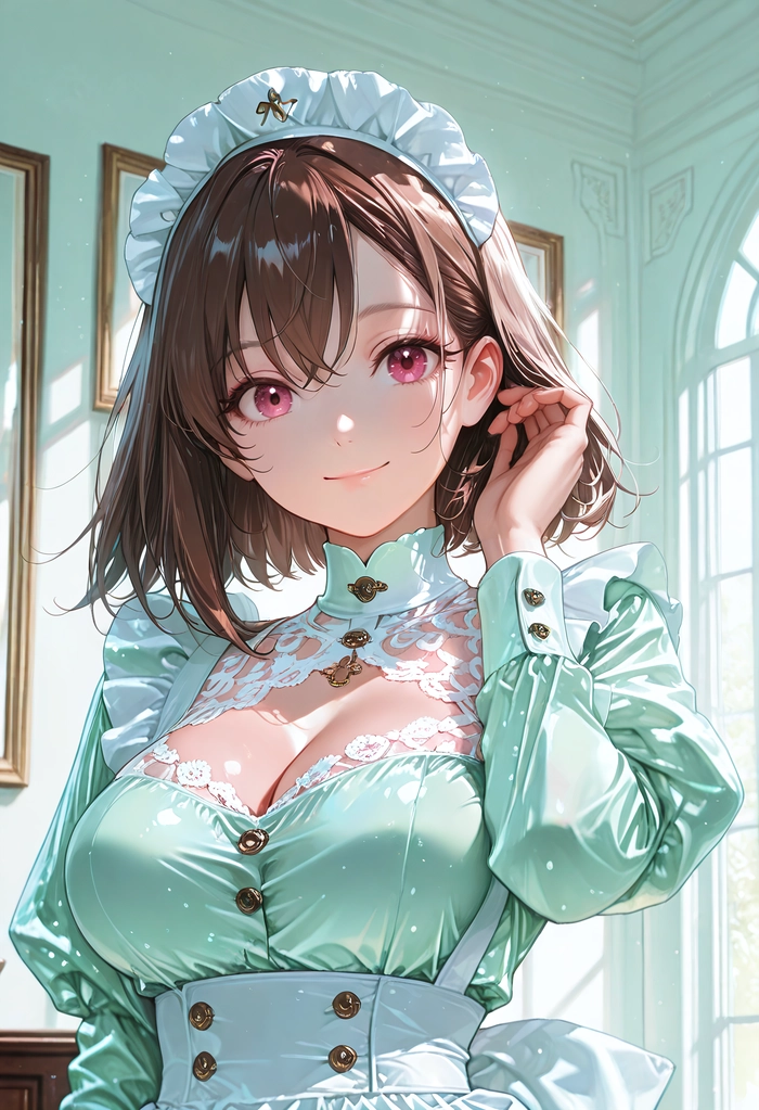 Anime girl tóc nâu nổi bật