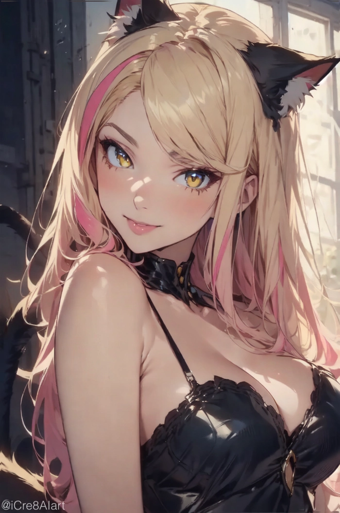 Anime girl tóc vàng cá tính