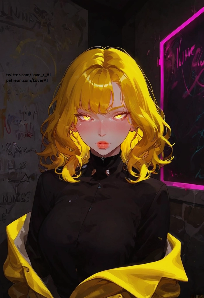 Anime girl tóc vàng lạnh lùng
