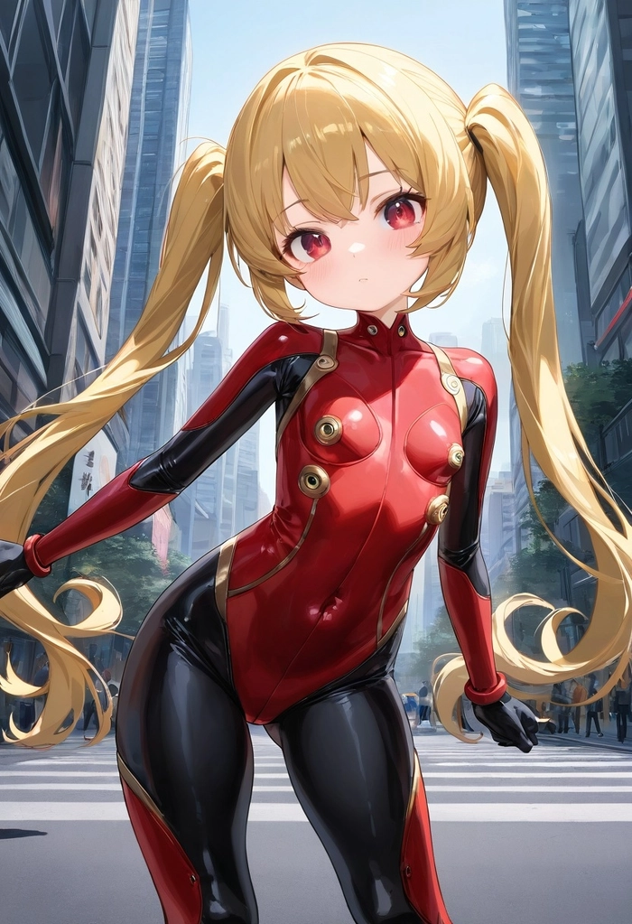 Anime girl tóc vàng tươi sáng