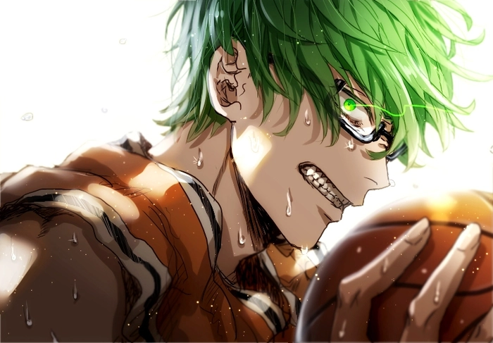 Anime nam tóc xanh lá lạnh lùng