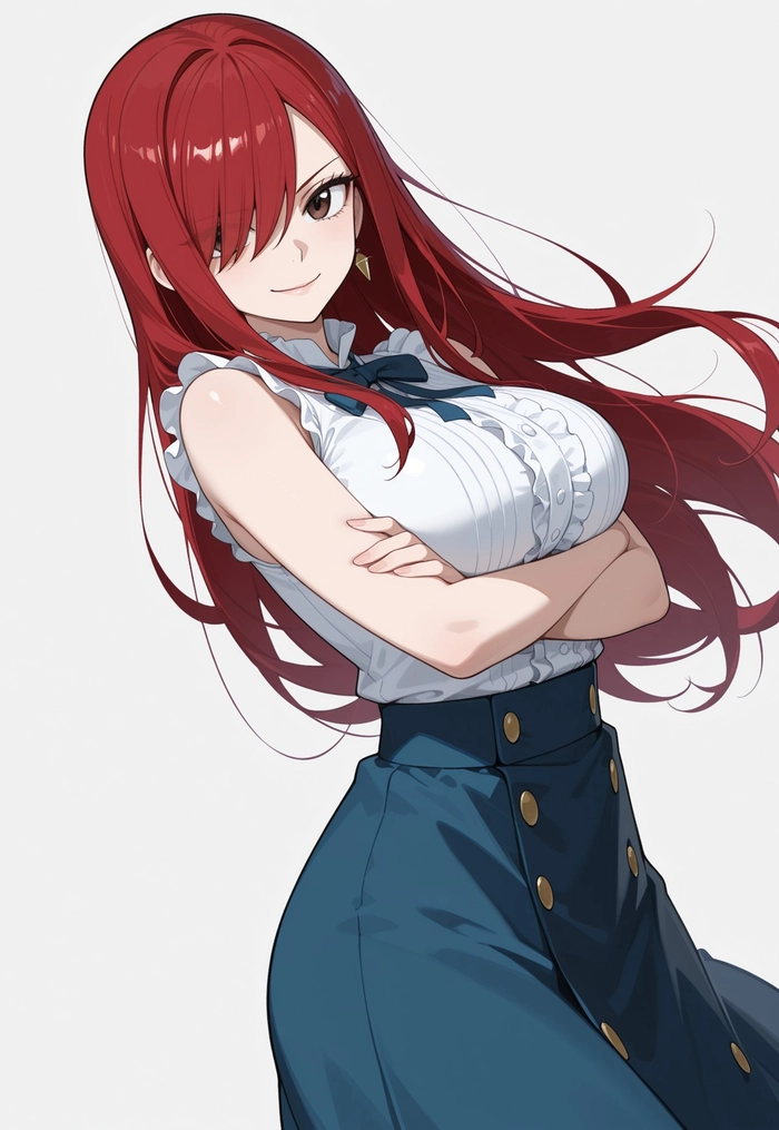 Anime nữ tóc đỏ lạnh lùng và cuốn hút