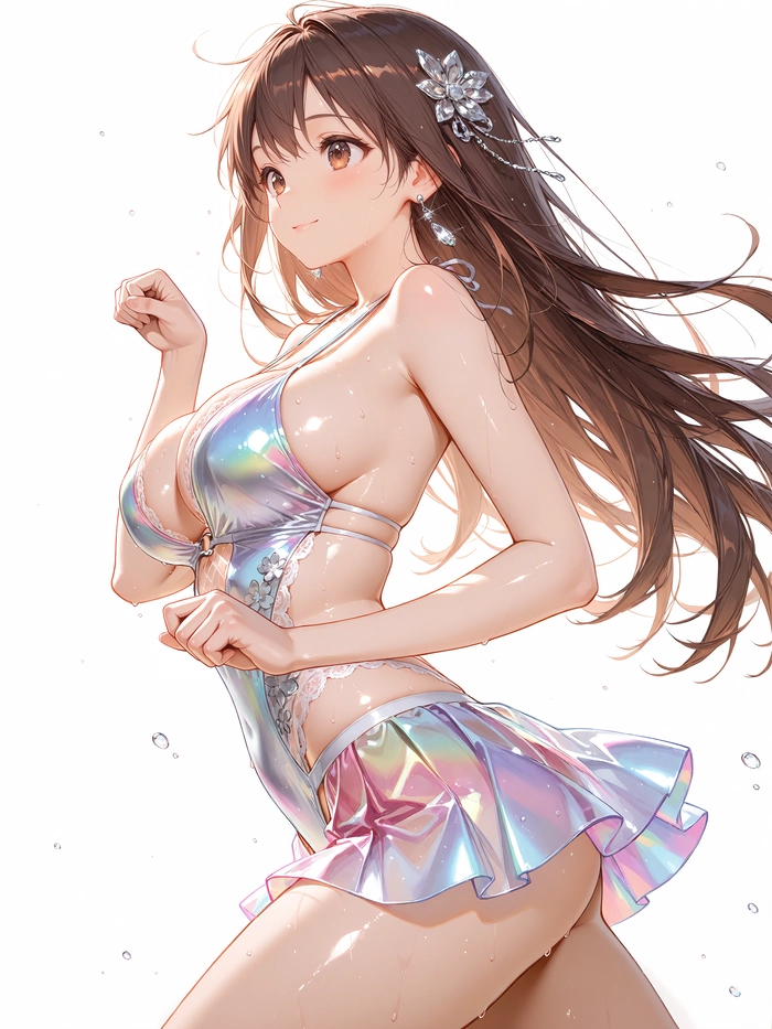 Anime nữ tóc nâu cá tính