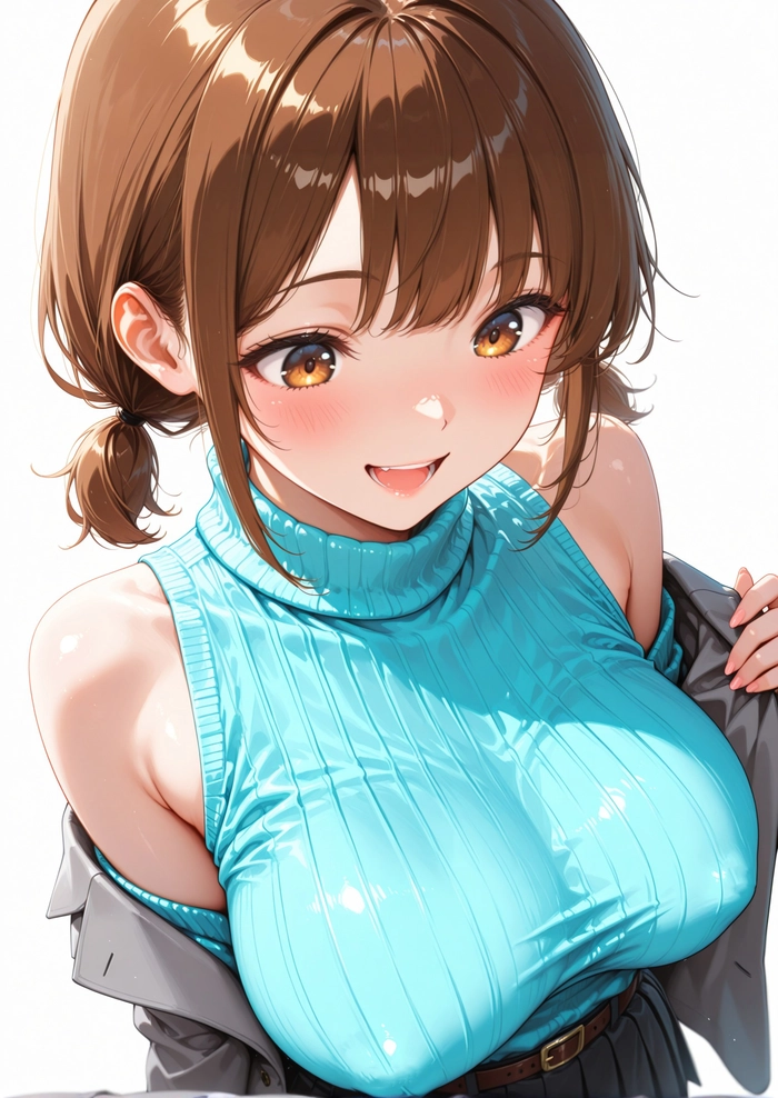 Anime nữ tóc nâu dịu dàng