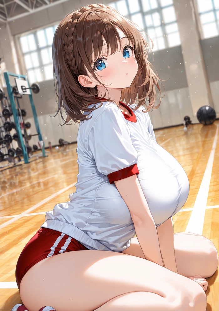 Anime nữ tóc nâu xinh đẹp