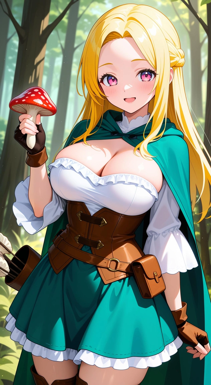 Anime nữ tóc vàng duyên dáng