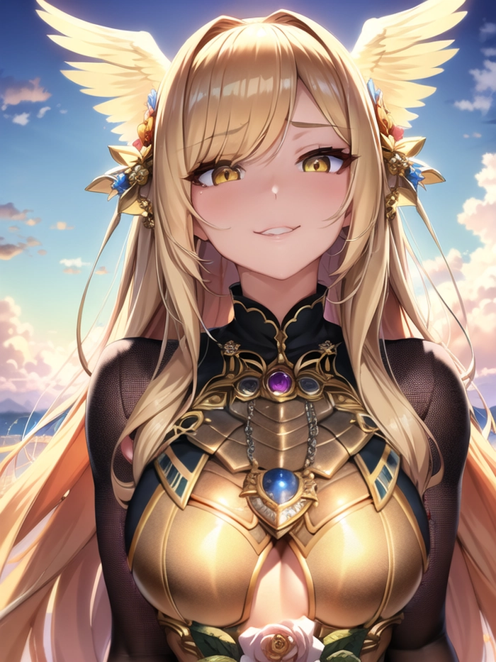 Anime nữ tóc vàng xinh đẹp