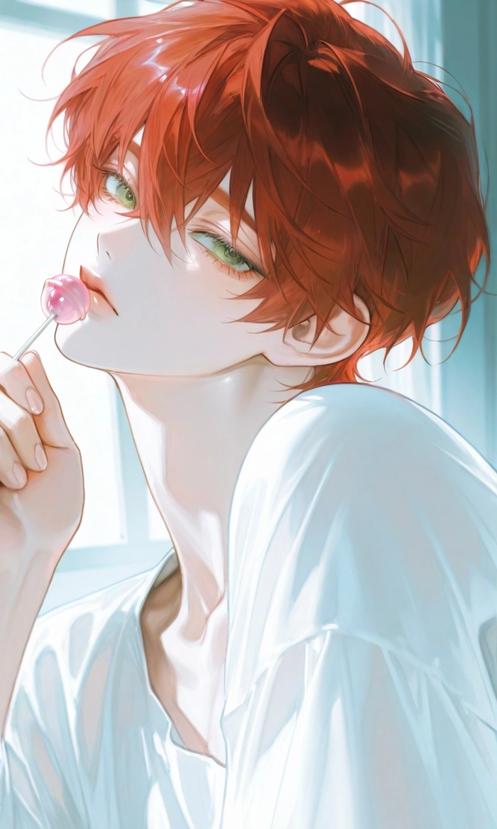 Anime tóc đỏ nam điển trai