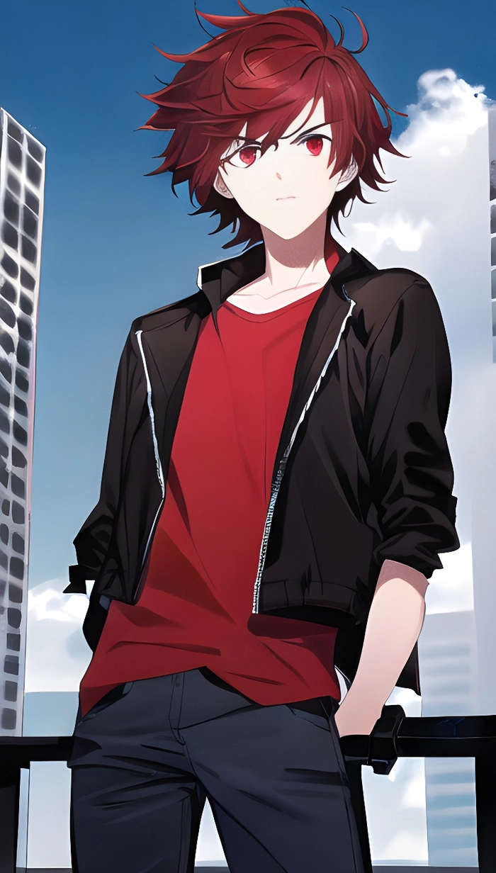 Anime tóc đỏ nam lạnh lùng