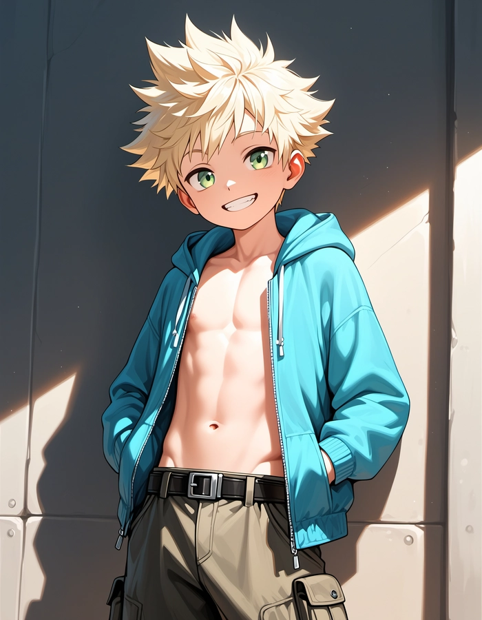Anime tóc vàng nam dễ thương