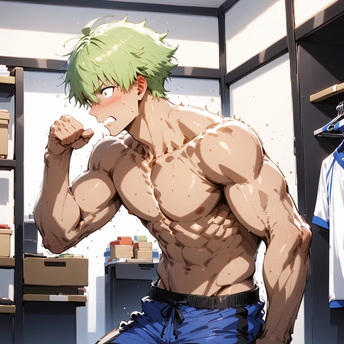 Anime tóc xanh lá cây nam