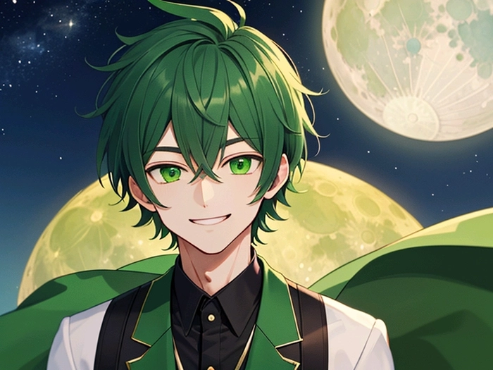 Anime tóc xanh lá đẹp trai