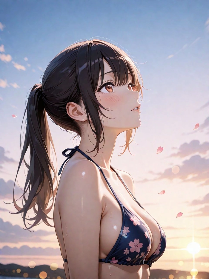 Cô gái anime tóc đen lạnh lùng cá tính