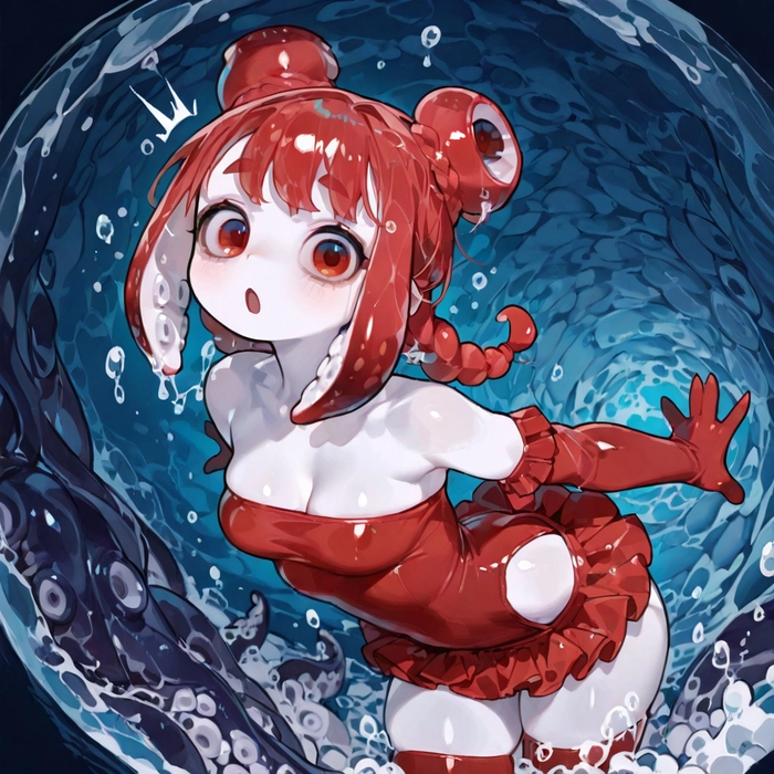 Gái anime tóc đỏ mang vẻ đẹp huyền bí