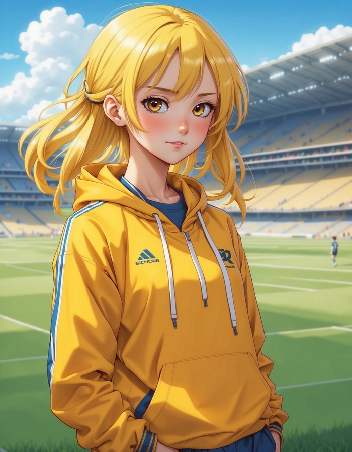 Gái anime tóc vàng ngầu