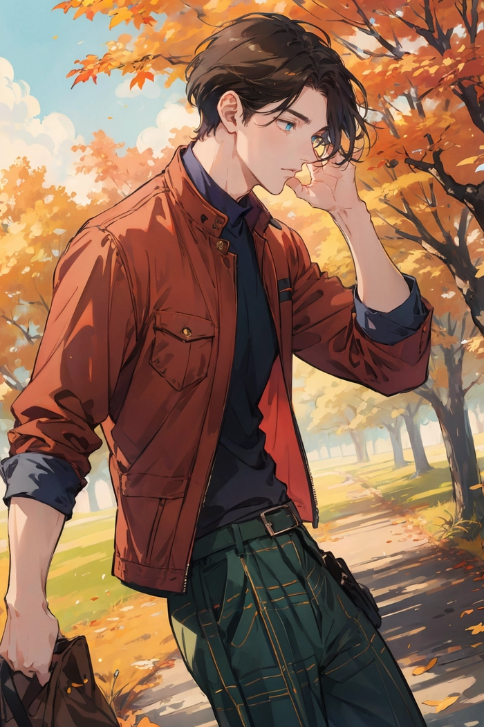 Hình Anime boy tóc nâu dễ thương