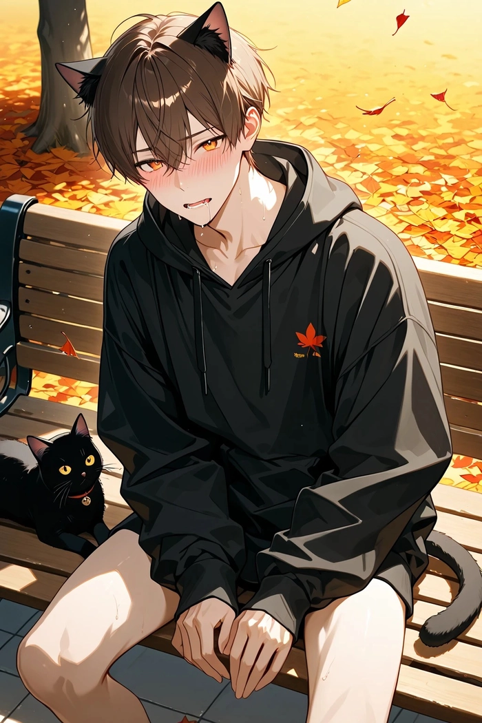 Hình Anime nam tóc nâu buồn