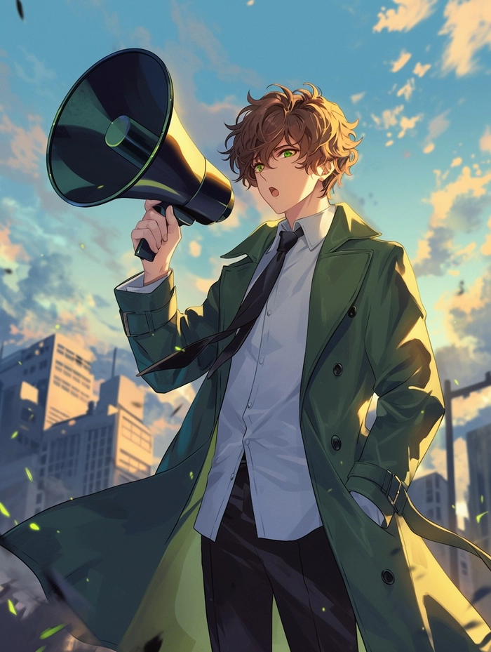 Hình Anime nam tóc nâu cute