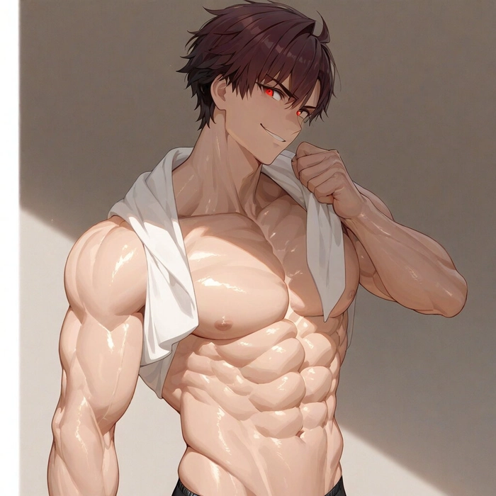 Hình Anime nam tóc nâu điềm đạm