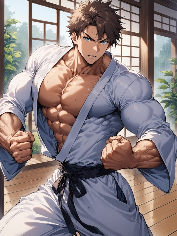 Hình Anime nam tóc nâu ngầu