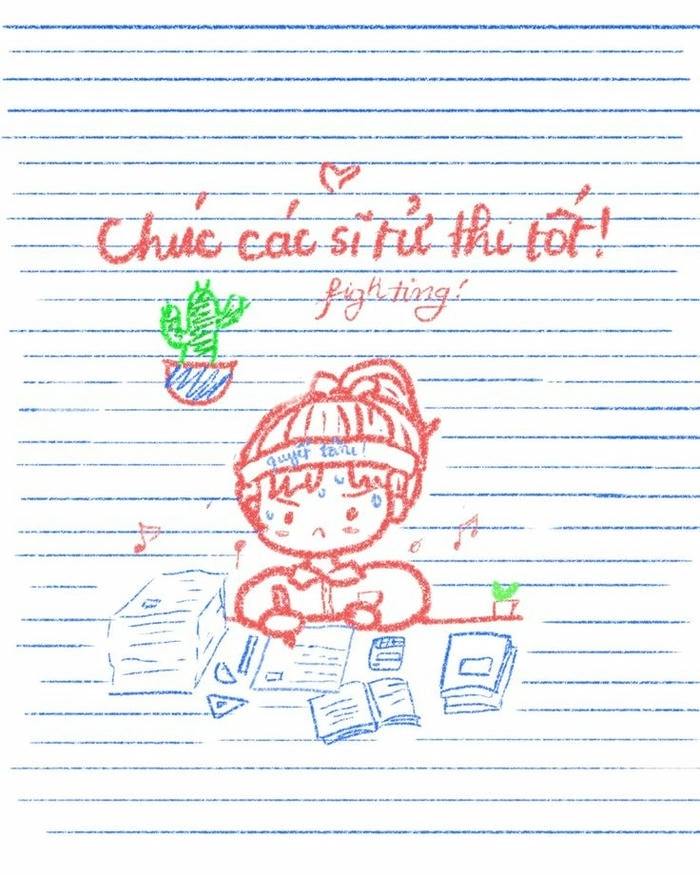 Hình ảnh chúc thi tốt cute ý nghĩa