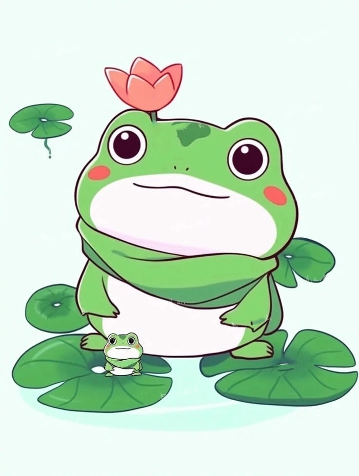 Hình ảnh con ếch xanh cute dễ thương
