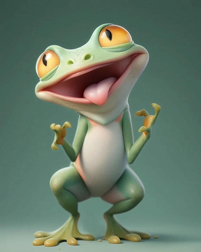 Hình ảnh con ếch xanh cute độc đáo