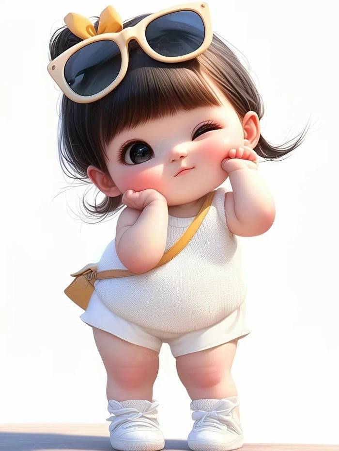 Hình ảnh em bé mập cute tinh nghịch