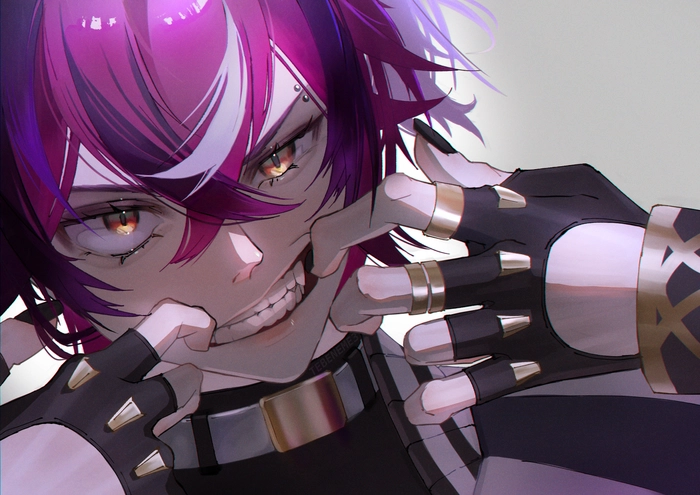 Hình anime boy tóc tím cực đẹp