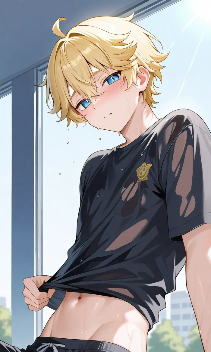 Hình anime boy tóc vàng ngầu
