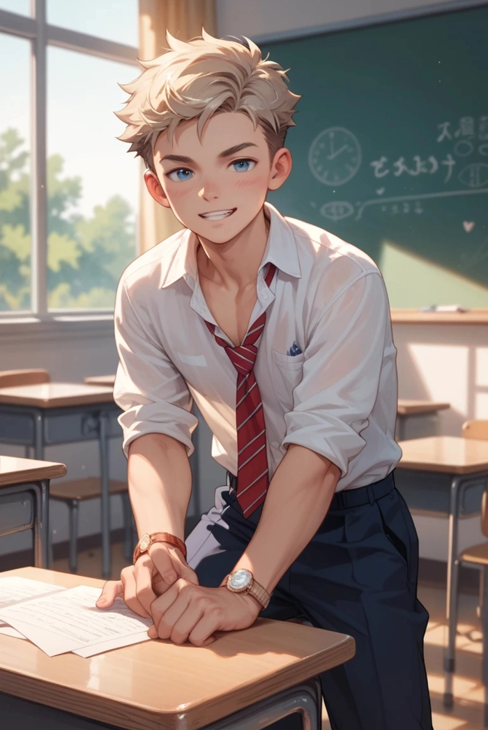 Hình anime boy tóc vàng
