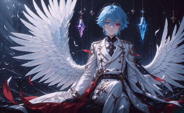 Hình anime boy tóc xanh dương đẹp